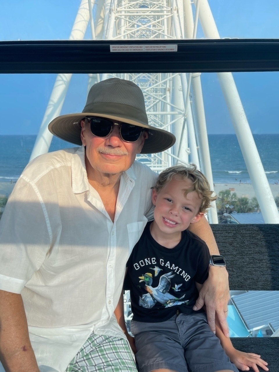 Mike and Maverick on the SkyWheel in Myrtle Beach